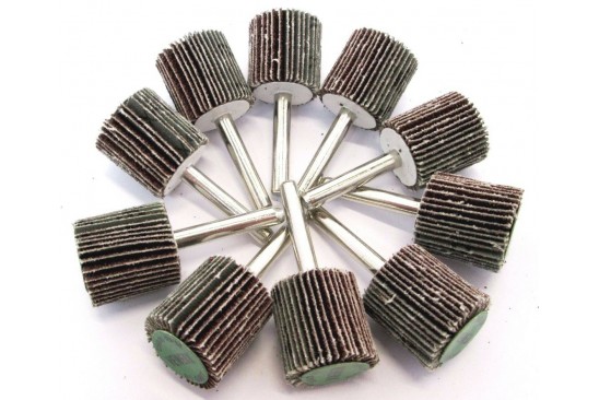 Lamellenwiel / slijpmoppen 25 mm K80 10 stuks